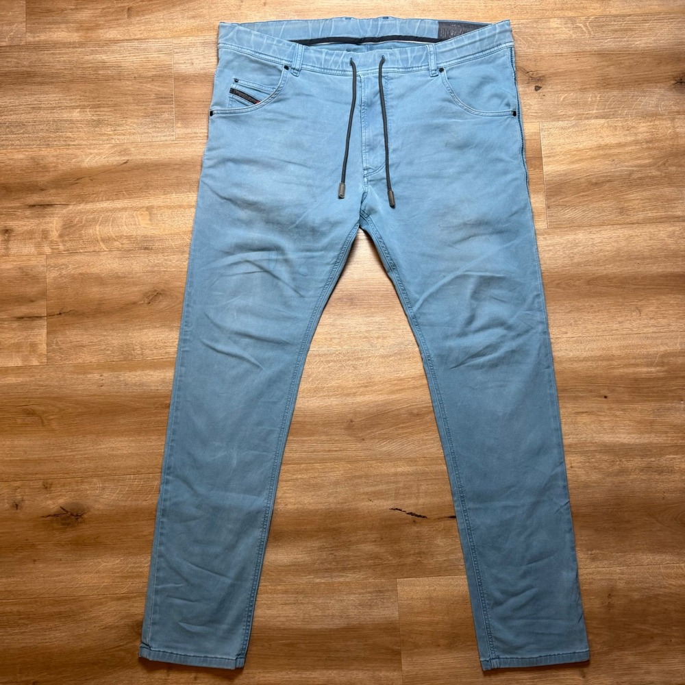Diesel Krooley-NE JoggJeans Men 32 (Fits 38x31) Blue Tapered Drawstring Pants